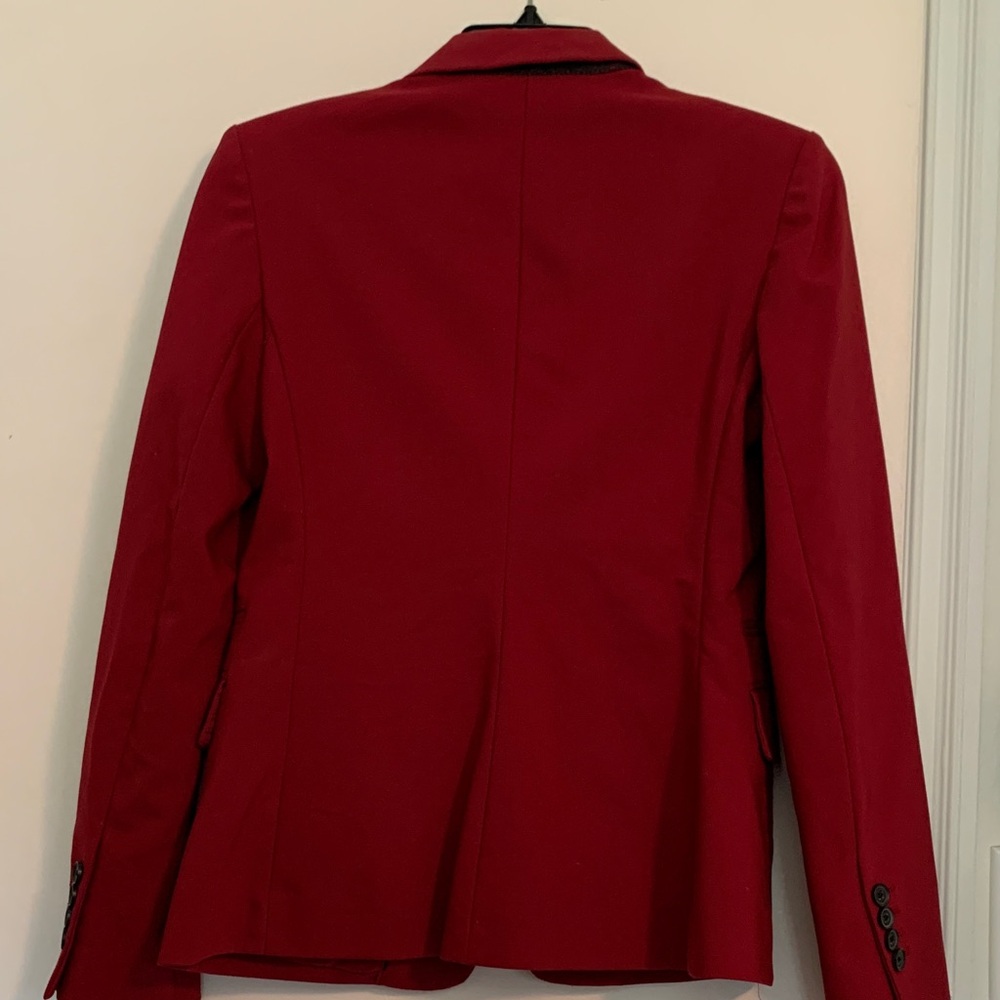 Women’s Red Single-Button Blazer - Picture 4 of 5